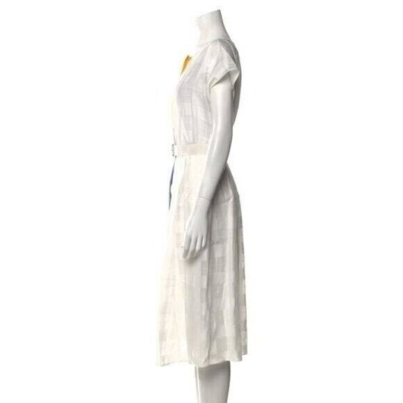 AKRIS Jasmine Transparent Check Weave Dress Size S/XS 4-2, 36 NEW - Picture 8 of 14
